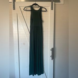 Green long maxi dress